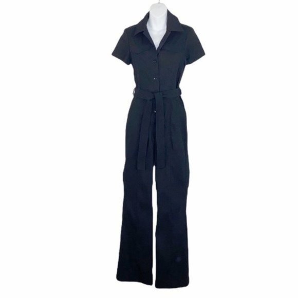 A.L.C. Pants - A.L.C. Rivington Button-Front Flared-Leg Jumpsuit